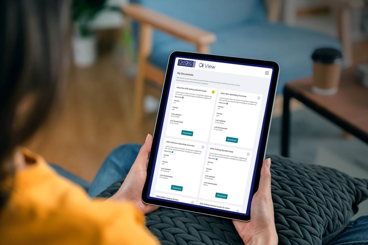 Oxford Instruments Oi View UI sample