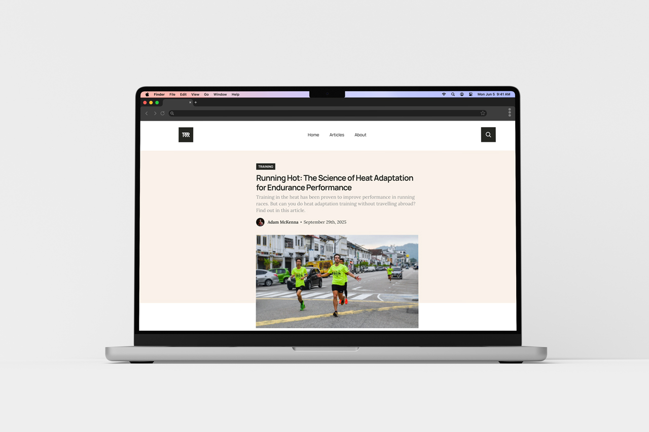 tr3 running article mockup